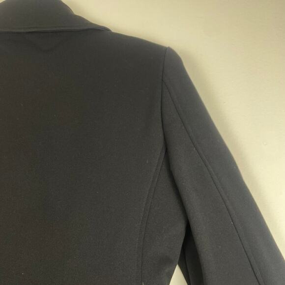 Vintage Janet Howard lightly padded black coat wool and spandex blend size 6 - Picture 9 of 9